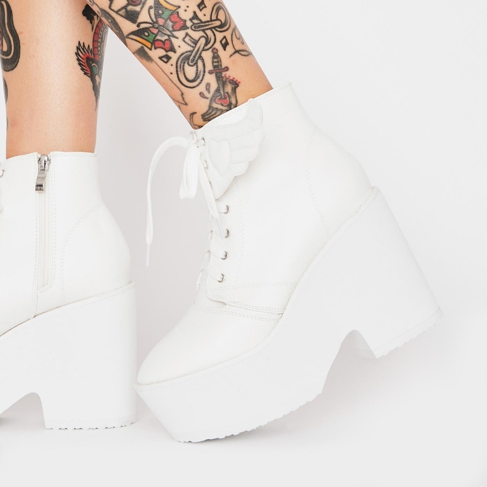 Dollskill Angel Winged Platform Boots